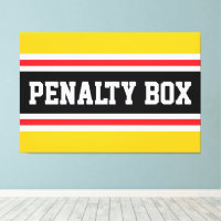 PENALTY BOX Bright Yellow Red Black White Stripes