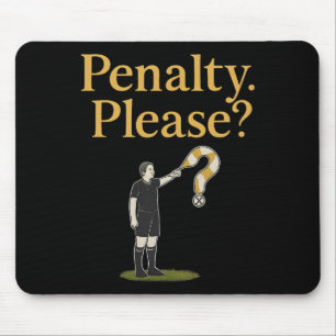 Penalty Please Soccer Referee Flag Graphic Mouse Mat