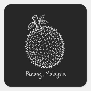 Penang, Malaysia Durian Square Sticker