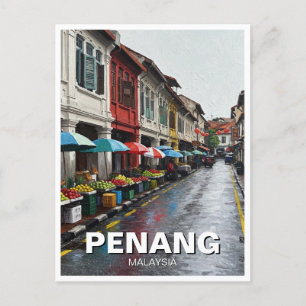 Penang Malaysia Georgetown Travel Postcard