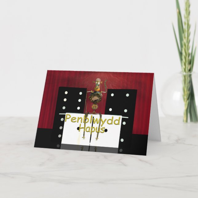 Penblwydd Hapus, Happy Birthday Bilingual card (Front)