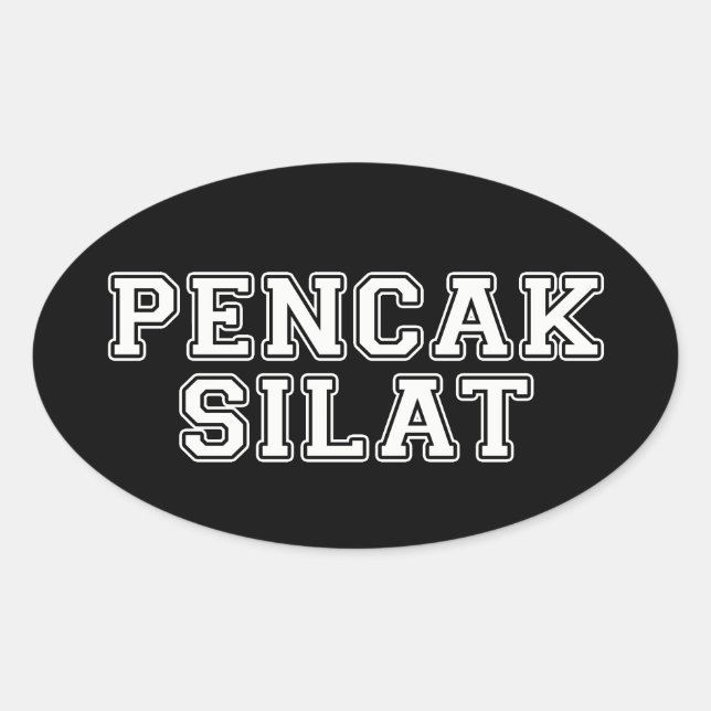 Pencak Silat Oval Sticker (Front)