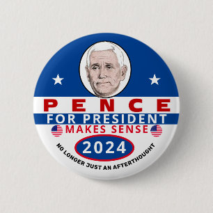 Pence for President 2024 6 Cm Round Badge