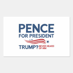 Pence For President Rectangular Sticker