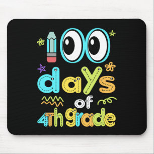 Pencil 100 Days Of 4th Grade 100th Day Of School G Mouse Mat