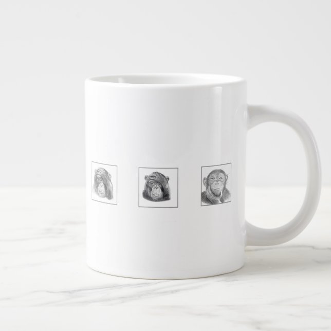 Pencil Animal Collection Mug - Monkeys (Right)