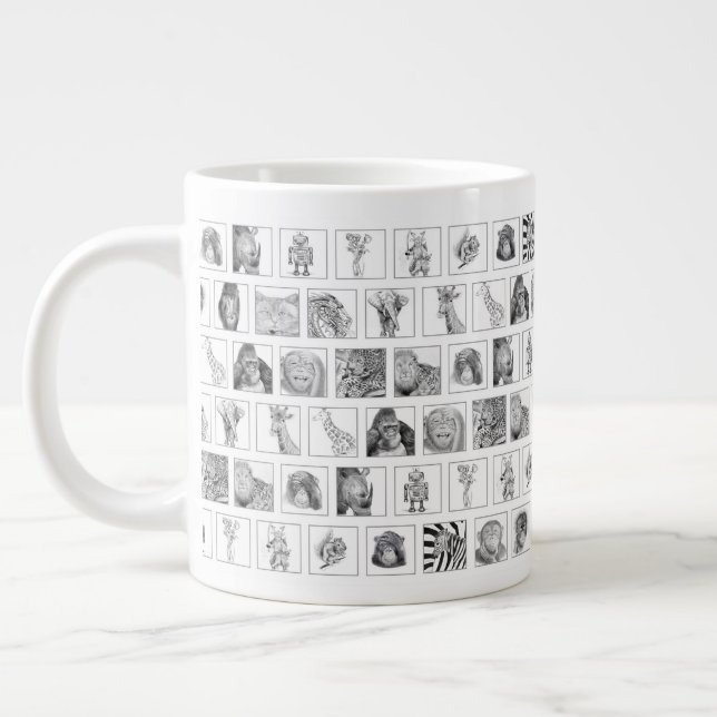 Pencil Animal Collection Mug - Tiled Horizontal (Left)