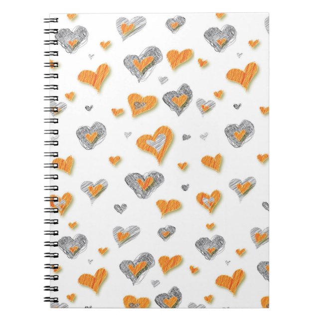 Pencil Art Hearts Notebook (Front)
