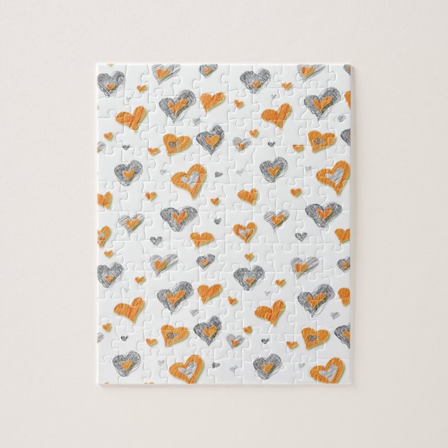 Pencil Art Hearts Puzzle (Vertical)