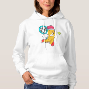 Pencil at Tennis with Tennis racket Hoodie