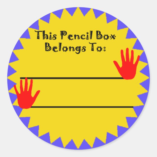 Pencil box belongs classic round sticker (Front)