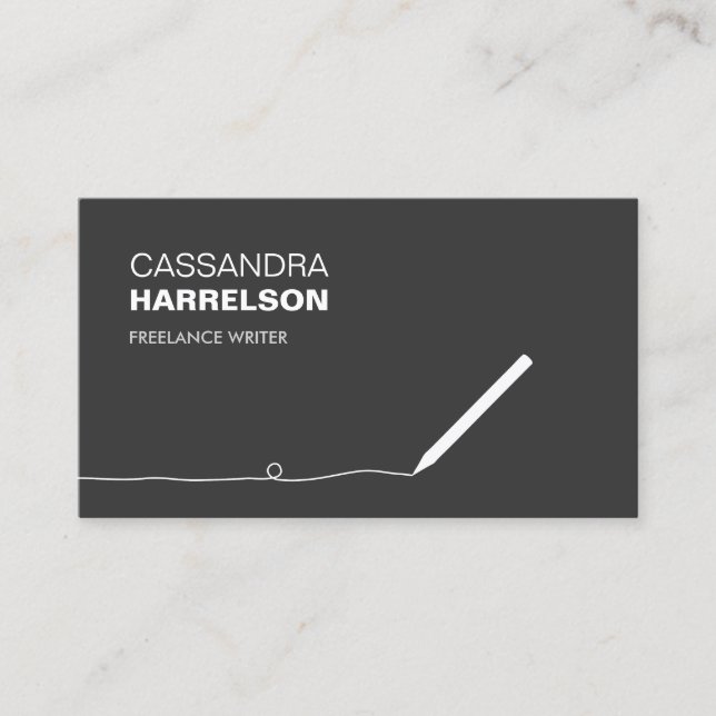 PENCIL BUSINESS CARD FOR AUTHORS & WRITERS II (Front)