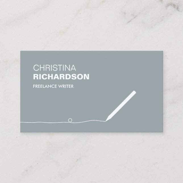 PENCIL BUSINESS CARD FOR AUTHORS & WRITERS III (Front)