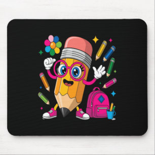 Pencil Character Learn Create Mouse Mat