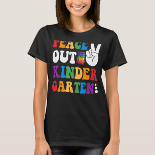 Pencil Colour Fun Peace Sign Hand Out Kindergarten T-Shirt