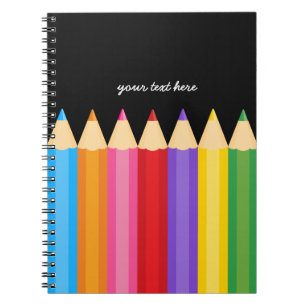 Pencil colours * choose your background colour notebook