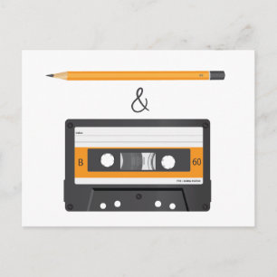 Pencil & Compact Cassette Postcard