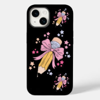Pencil Coquette Bow Pink Back To School Teachers
