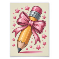 Pencil Coquette Bow Teacher Appreciation School