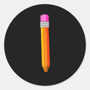 Pencil Costume Shirt Funny Office School Supply Pr Classic Round Sticker
