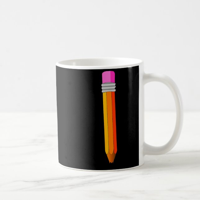 Pencil Costume Shirt Funny Office School Supply Pr Coffee Mug (Right)