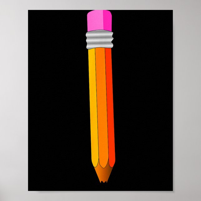 Pencil Costume Shirt Funny Office School Supply Pr Poster (Front)