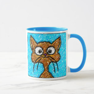 Pencil Crayon Kitty Mug