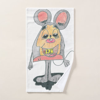 Pencil drawing hand towel