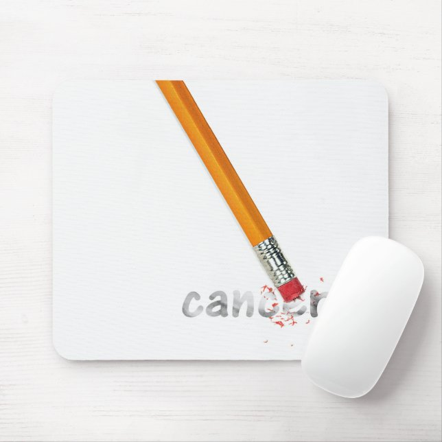 Pencil Eraser With Cancer Text Mouse Mat (With Mouse)