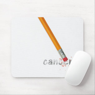 Pencil Eraser with Cancer Text  Mouse Mat