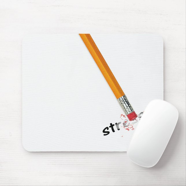 Pencil Eraser with Stress Text  Mouse Mat (With Mouse)