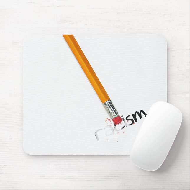 Pencil Erasing Rascism Mouse Mat (With Mouse)