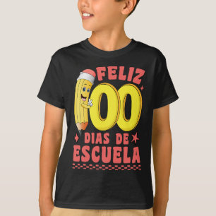 Pencil Feliz 100 Dias De Escuela Groovy 100 Days S T-Shirt