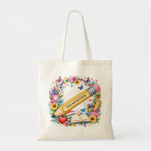 Pencil Flowers Teacher Appreciation Gift Tote Bag