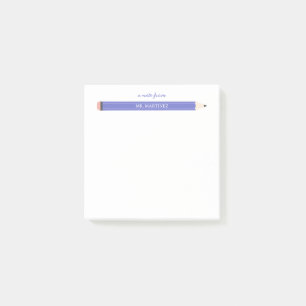 Pencil illustration school teacher stationery post-it notes