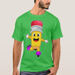Pencil Inline skating Roller skates T-Shirt
