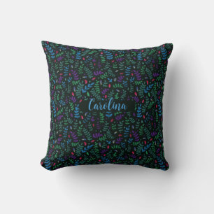 pencil leafs dark cushion