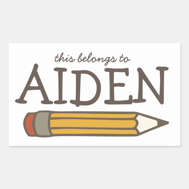 Pencil Name Label (Front)
