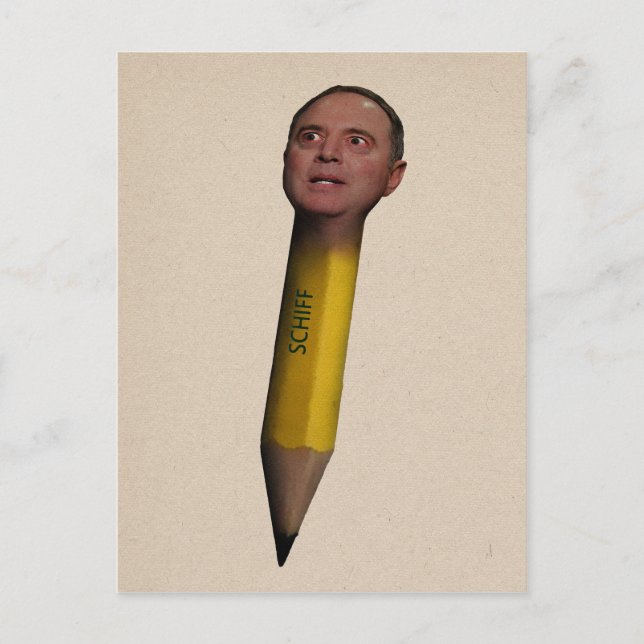 Pencil Neck Adam Schiff Postcard (Front)