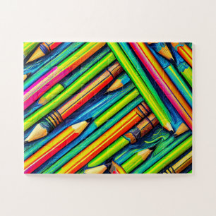 Pencil Pattern 1 Bold and Beautiful Jigsaw Puzzle 