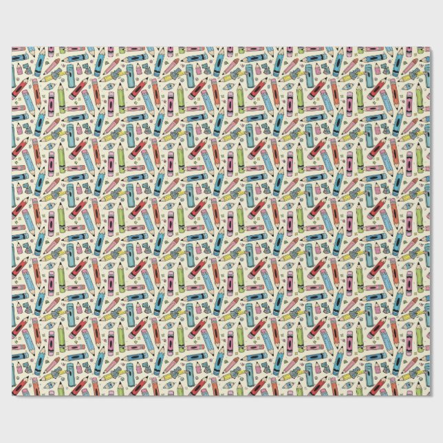 pencil pattern wrapping paper (Flat)