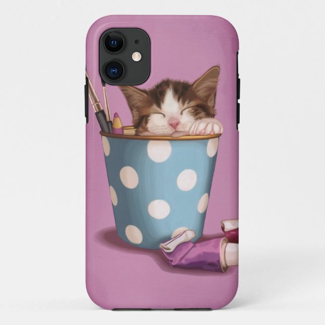 Pencil pot kitten Case-Mate iPhone case (Back)