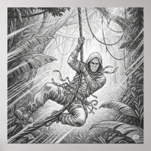 Pencil Sketch Adventure Poster