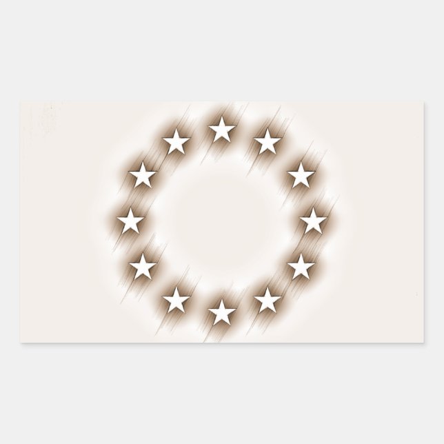 Pencil Sketch Effect Sepia European Union Flag Rectangular Sticker (Front)