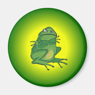 Pencil Sketch Frog on Gradient Magnet