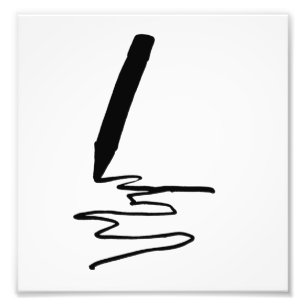 Pencil Sketching Silhouette Drawing Photo Print