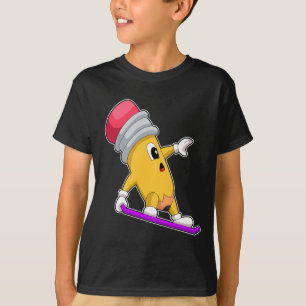 Pencil Snowboard Winter sports T-Shirt