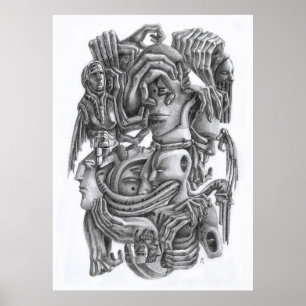 Pencil statues poster