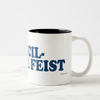 Pencil-Tail Feist Blue Two-Tone Coffee Mug