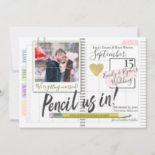 Pencil Us In Bullet Journal Calendar Photo Save The Date
